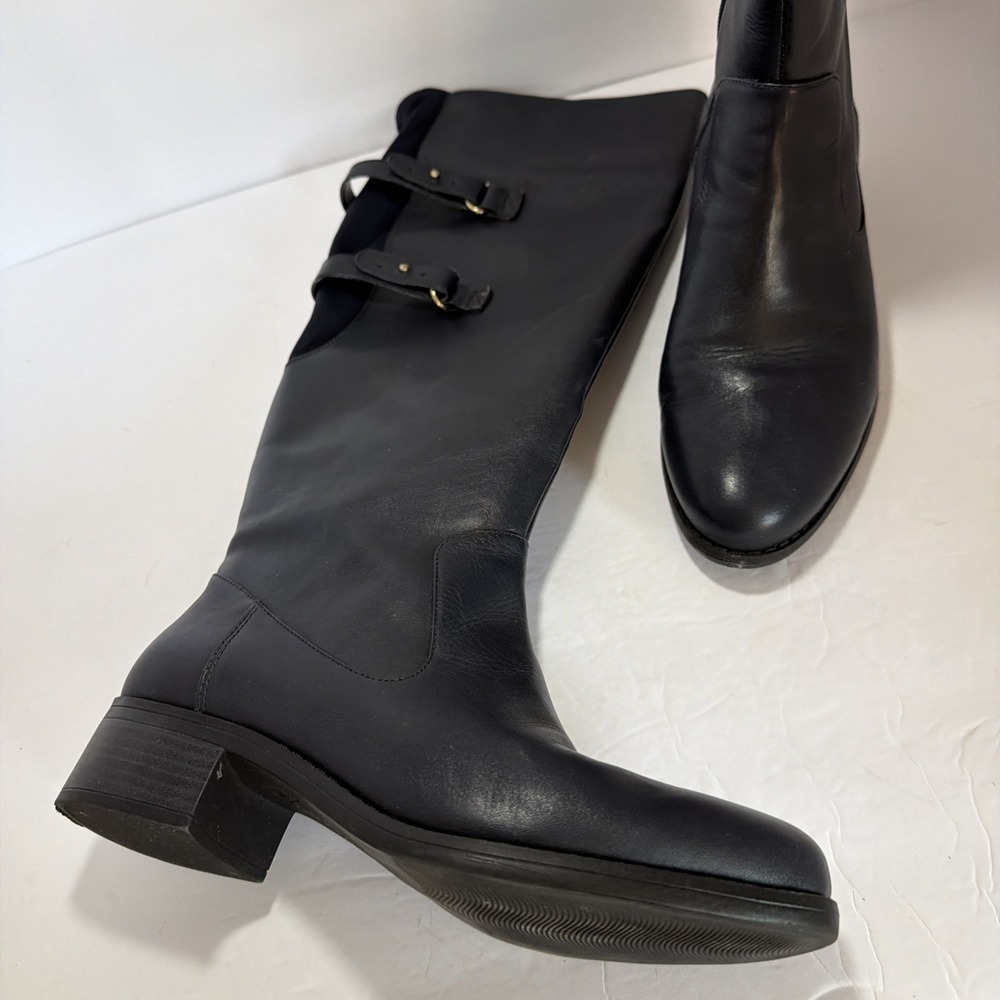 isaac mizrahi live boots Angela 8W Black Riding Boots - Picture 2 of 9